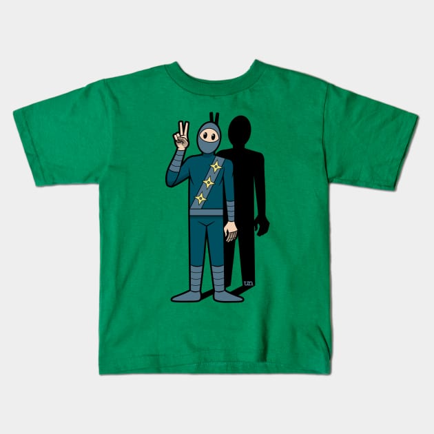 Bunny Ears Ninja Kids T-Shirt by urban_ninja